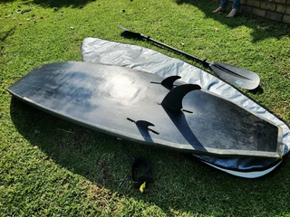 Custom shaped Waveski, with paddle and bag