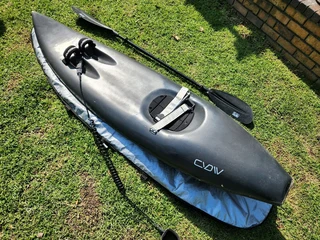 Custom shaped Waveski, with paddle and bag
