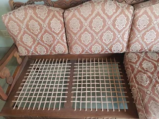 4 piece ball and claw Imbuia lounge suite (neg)