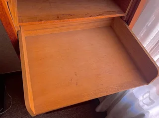 Desk Roll Top/Tambour with oak Filing Cabinet &amp; Oak Calendar  Holder - 1900's World War 1