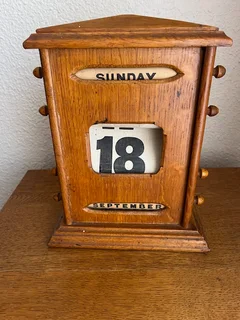 Desk Roll Top/Tambour with oak Filing Cabinet &amp; Oak Calendar  Holder - 1900's World War 1