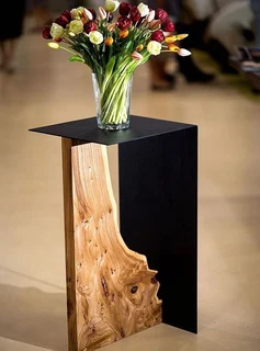 Modern Live Edge Side Table