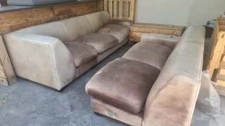 Coricraft Kariba Genuine Leather Couch Set (3-seater &#43; 2-seater) — Zambezi Brown