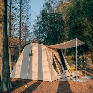 Canvas Dome Tent 3x3 (Desert) + tent accessories