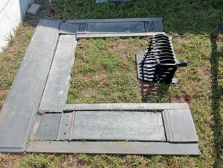 fireplace surround ( grey Slate, ) ( Victorian)