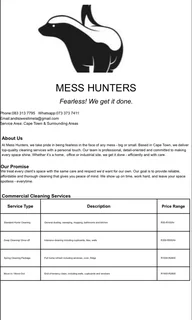 Mess hunters cleaning company