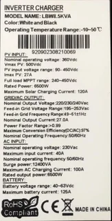 FIVESTAR 48V 8.5KVA 6500W Hybrid Solar Inverter MPPT WIFI COMPATIBLE