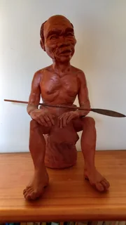 vintage handmade clay (terracotta/hard-fired clay) figurines