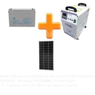 Inverter 1000w &#43; Battery 100Ah  &#43; Solar Panel 120w