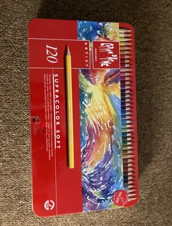 Caran D’Ache Artist Supracolor Soft 120 Colored Pencil Set (In tin)