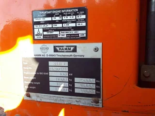 2012 Hamm Padfoot Compactor Roller