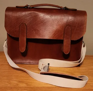 Brown Leather Messenger Bag