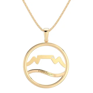 Shimansky 14k Yellow Gold Cape Town Small Diamond Pendant & Chain