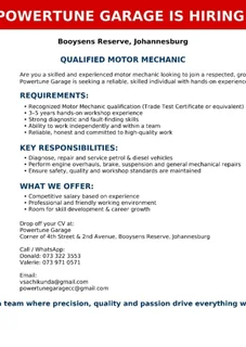 Qualified mechanic requi8