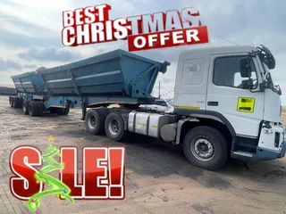 Combo Deal: 2012 Volvo FMX440   &#43; 2008 Afrit 45cube side tipper trailer for sale