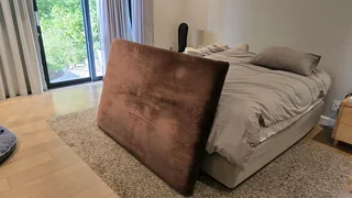 Queen Size Headboard – Brown Felt