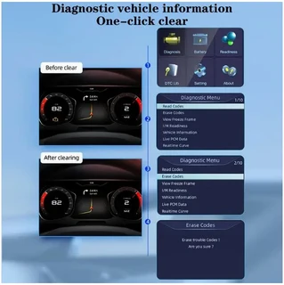 YM519 Fault Code Scanner OBD2 Code Reader Diagnostic Code Reader Check Engine System Battery Tester