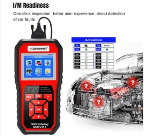 Konnwei KW870 Vehicle OBD2 Scanner Car Diagnostic Scanner and Battery Tester Tool