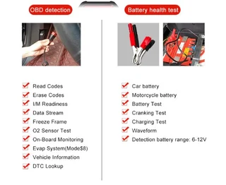 Konnwei KW870 Vehicle OBD2 Scanner Car Diagnostic Scanner and Battery Tester Tool
