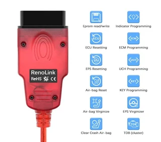 RenoLink v1.99 for Renault OBD2 ECU Programmer - USB Diagnostics etc