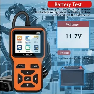 V500 – OBDII Car Diagnostic Tool - OBDII Scanner &amp; Voltage Tester for Engine
