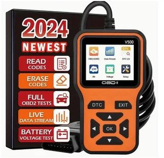 V500 – OBDII Car Diagnostic Tool - OBDII Scanner &amp; Voltage Tester for Engine