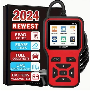 V500 – Obdii Car Diagnostic Tool - Obdii Scanner &amp; Voltage Tester For Engine