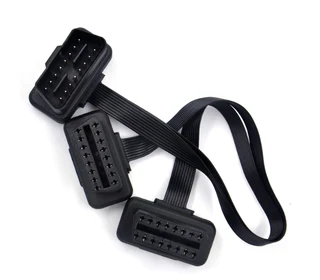 Obdii Extensions Dual Connector Y-splitter Obdii 16pin Male To Female Connection Cable