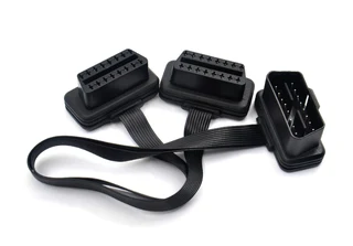 OBDII Extensions Dual Connector Y-Splitter OBDII 16PIN Male to Female Connection Cable