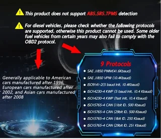 V420 - OBDII Diagnostic Tool for Cars: Code Reader &amp; Engine Fault Scanner and Eraser