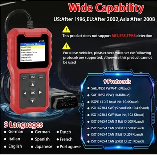 V315 Diagnostic Tool for vehicles