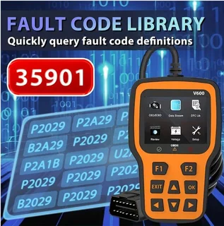 V600 Diagnostic Tool - OBD2 Diagnostic Scanner Tool - Engine Fault Code Reader, Batt Tester, I/M
