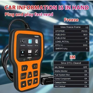 V600 Diagnostic Tool - OBD2 Diagnostic Scanner Tool - Engine Fault Code Reader, Batt Tester, I/M