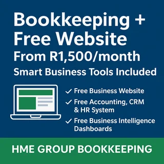 Bookkeeper &#43; FREE Website &amp; Business Tools | Save R2,160/month