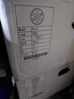 A-Line ACID 5/100 17 Inch wheels.  Brand New, Set of 4.