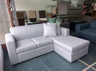 L-shaped couch- light grey interchangeable daybed on sale