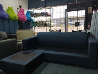 L-shaped couch on sale- navy