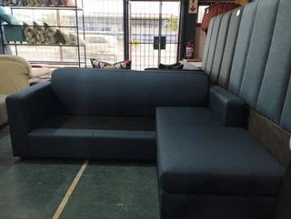 L-shaped couch on sale- navy
