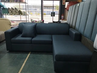 L-shaped couch on sale- navy