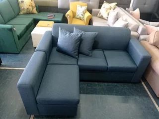 L-shaped corner couch navy
