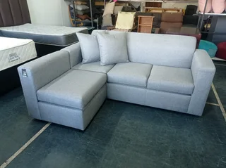 Corner unit L-shaped extended armrest - grey