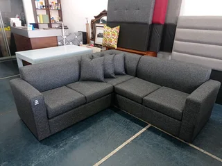 L-shaped corner unit charcoal grey