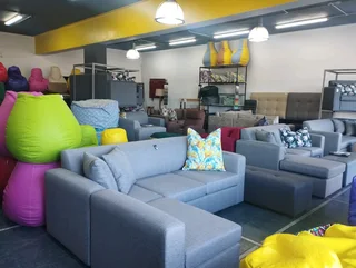 L-shaped extended armrest couch