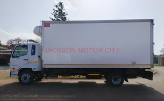 2017 - MITSUBISHI FUSO FK13.240 WITH REFRIGERATED BOX BODY AND TRANSFRIG MT450 FREEZER UNIT