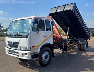 2013 - Nissan Diesel Ud80 With Dropside Tipper Body And Fassi F65 Crane