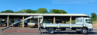 2014 - MERCEDES BENZ 1523 ATEGO WITH DROPSIDE BODY AND REAR MOUNTED HEILA HL-L70-2S CRANE