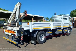2014 - MERCEDES BENZ 1523 ATEGO WITH DROPSIDE BODY AND REAR MOUNTED HEILA HL-L70-2S CRANE
