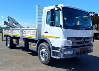 2014 - MERCEDES BENZ 1523 ATEGO WITH DROPSIDE BODY AND REAR MOUNTED HEILA HL-L70-2S CRANE