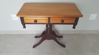 Antique 1982 Imbuia and Yellow Wood Table