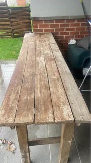 Farm table and 2 benches